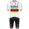 Set Fietsshirt + Korte Koersbroek 2023 BORA-Hansgrohe Version Duits Kampioenschap Wit